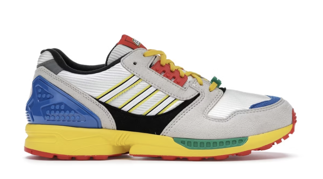 Adidas ZX 8000 - LEGO sneakers, featuring colorful LEGO brick accents