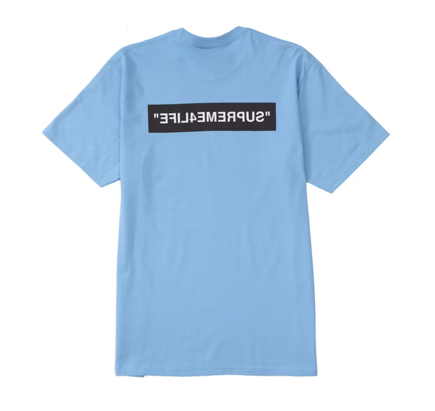 Supreme 4 Life Tee in Bright Blue from the FW24 collection, a vibrant and stylish addition to your wardrobe