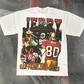 Vintage Demand Jerry Rice Collage Tee - White featuring iconic football player