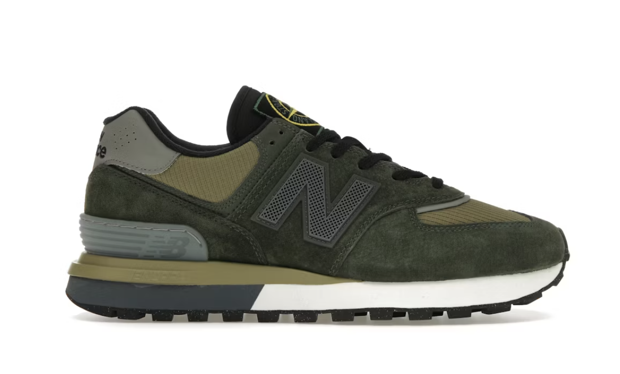 New Balance 574 Legacy - Stone Island Dark Green athletic sneakers, stylish and durable for active lifestyles