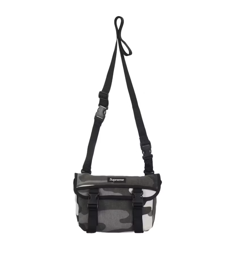 Supreme Mini Messenger Bag in Snow Camo from Season SS25, brand new (deadstock)