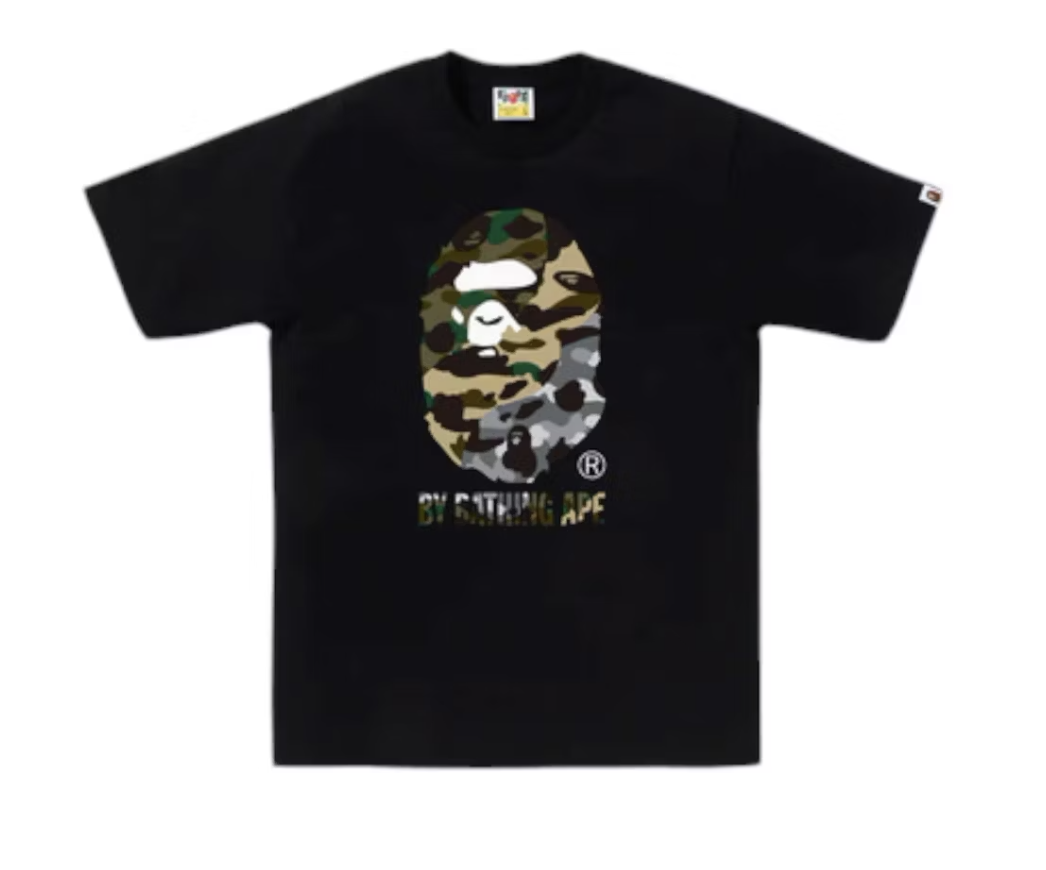 BAPE 1st Camo Crazy By Bathing Ape Tee - Black SS25, brand new, never worn (deadstock) showcasing unique camo design