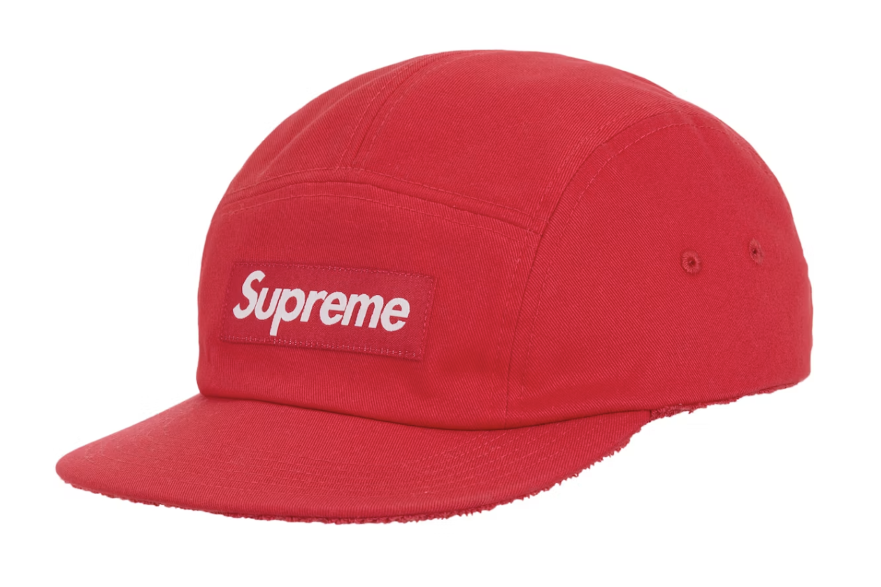 High-quality Supreme Reversible Terry Camp Cap made from soft terry material, showcasing the SS25 label and deadstock status