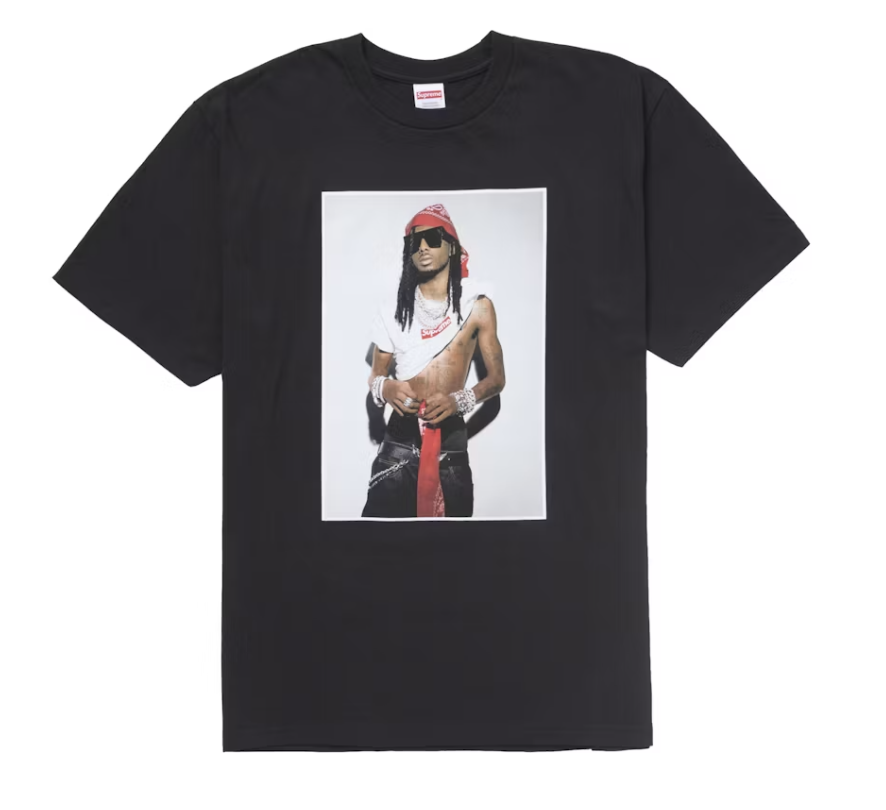 Black Supreme Playboi Carti Tee from FW25 season, brand new deadstock apparel
