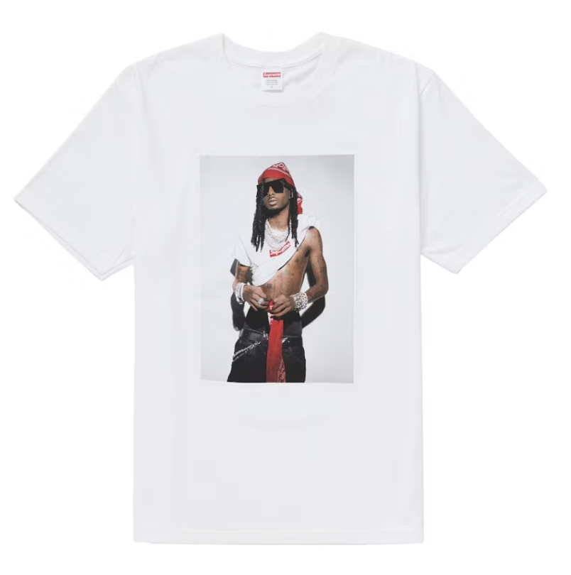 White Supreme Playboi Carti Tee from FW25 collection, brand new deadstock clothing