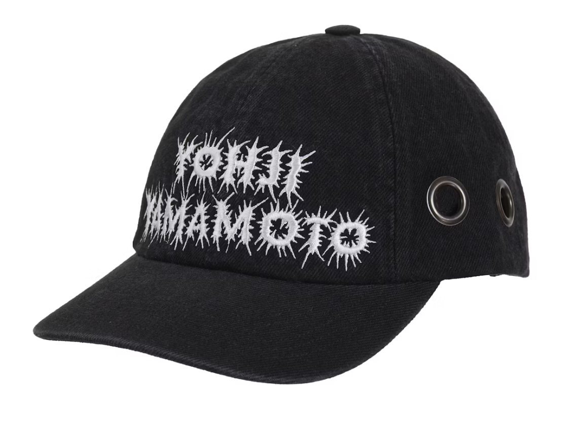 Black Supreme Y's By Yohji Yamamoto Grommet 6-Panel hat from FW25, brand new deadstock