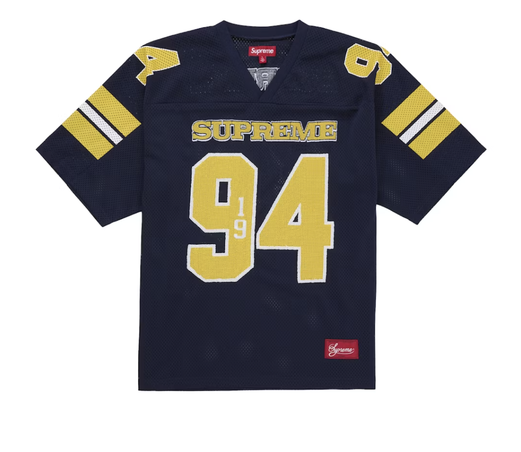 Supreme Sequin Football Jersey - Navy (FW25)