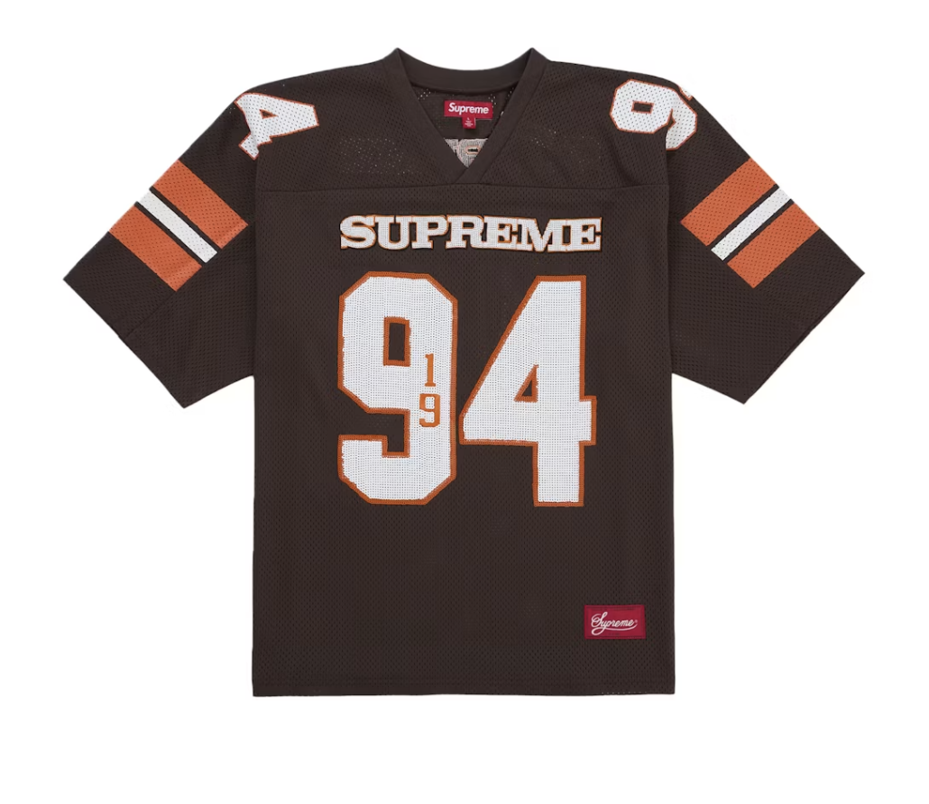 Supreme Sequin Football Jersey - Brown (FW25)