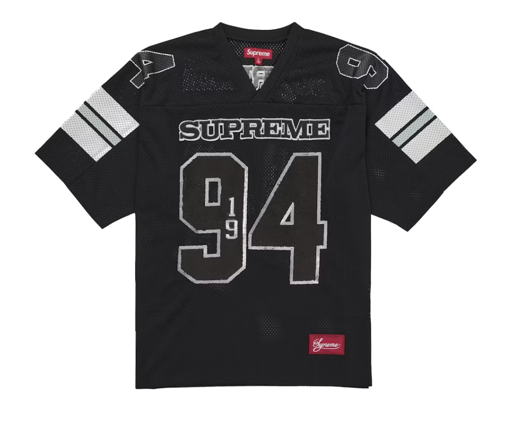 Supreme Sequin Football Jersey - Black (FW25)