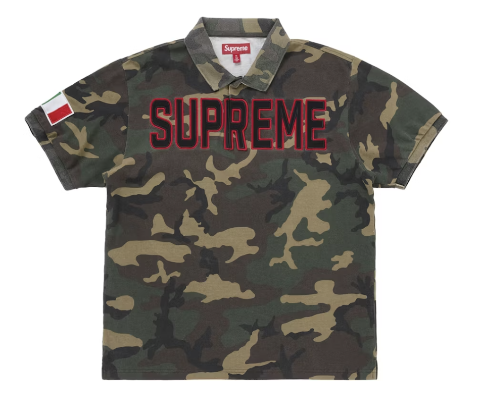 Supreme Twill Appliqué Polo - Woodland Camo