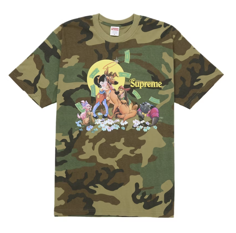 Supreme All Dogs Go To Heaven Tee - Woodland Camo