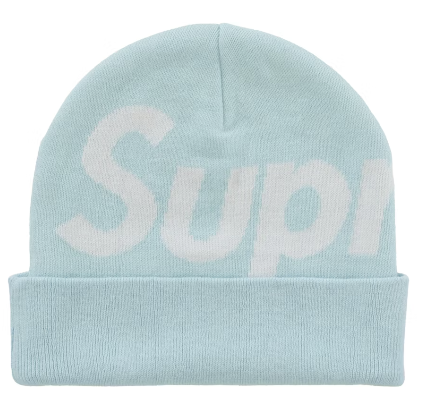 Supreme Big Logo Beanie - Light Blue (FW25)