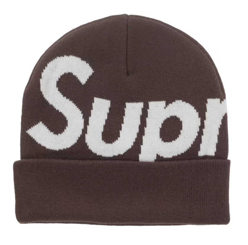 Supreme Big Logo Beanie - Brown (FW25)