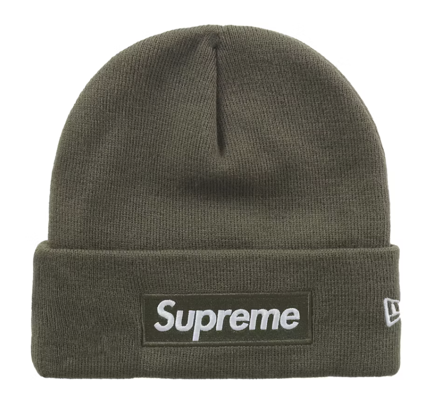 Supreme New Era Box Logo Beanie - Light Olive (FW25)
