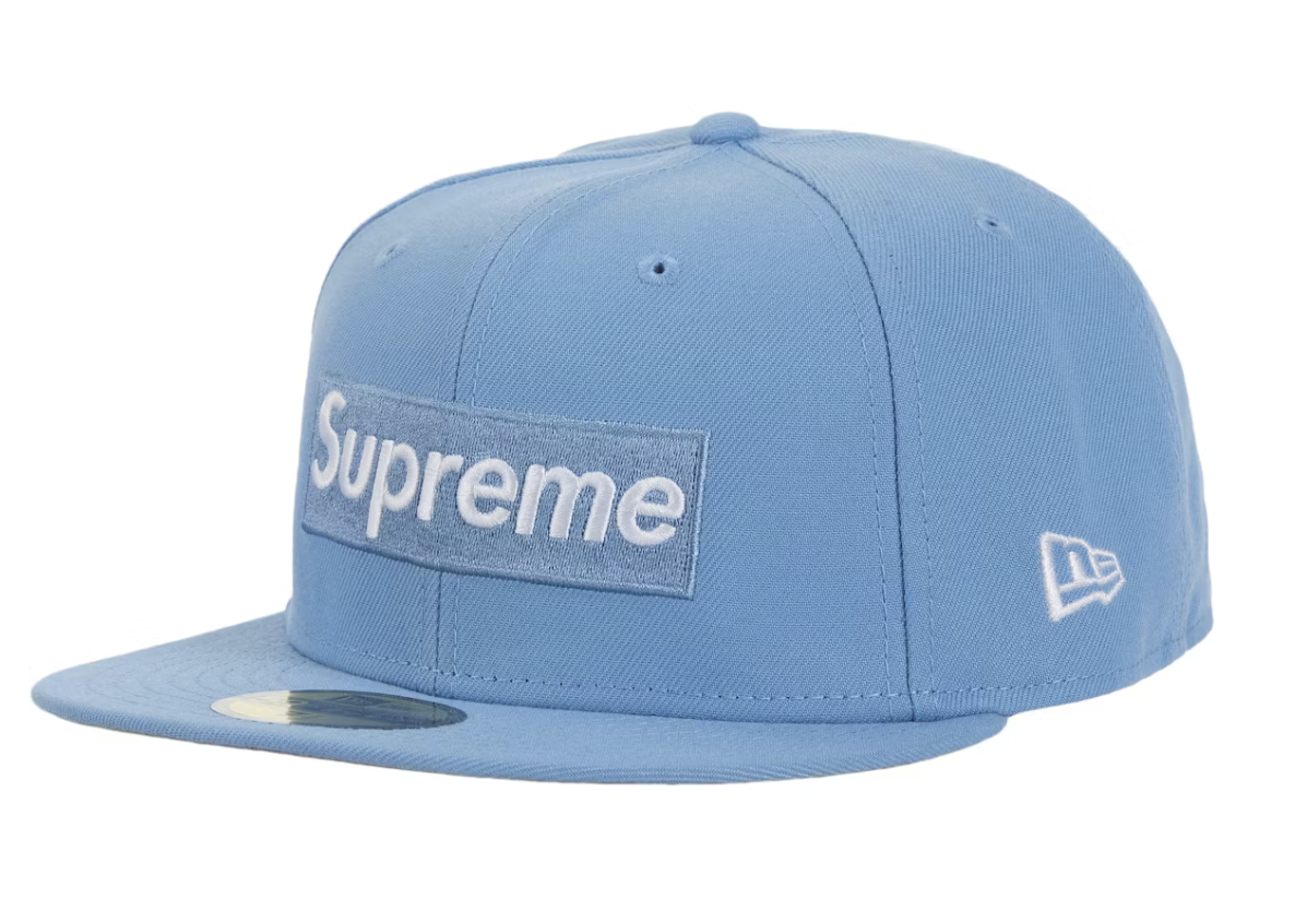 Supreme MLB Teams Box Logo New Era 59Fifty Fitted Hat - Light Blue (FW25)