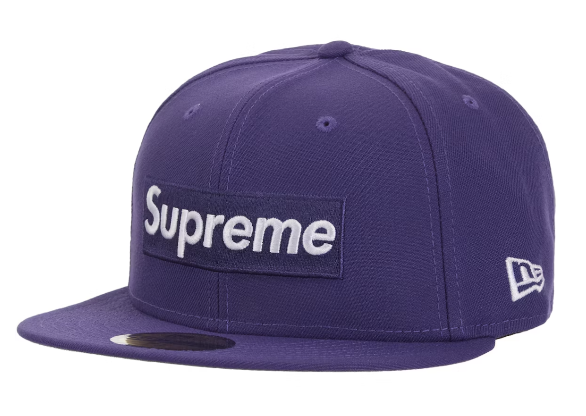 Supreme MLB Teams Box Logo New Era 59Fifty Fitted Hat - Purple (FW25)
