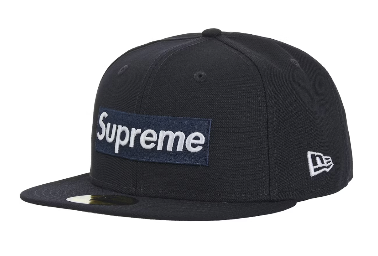 Supreme MLB Teams Box Logo New Era 59Fifty Fitted Hat - Navy (FW25)