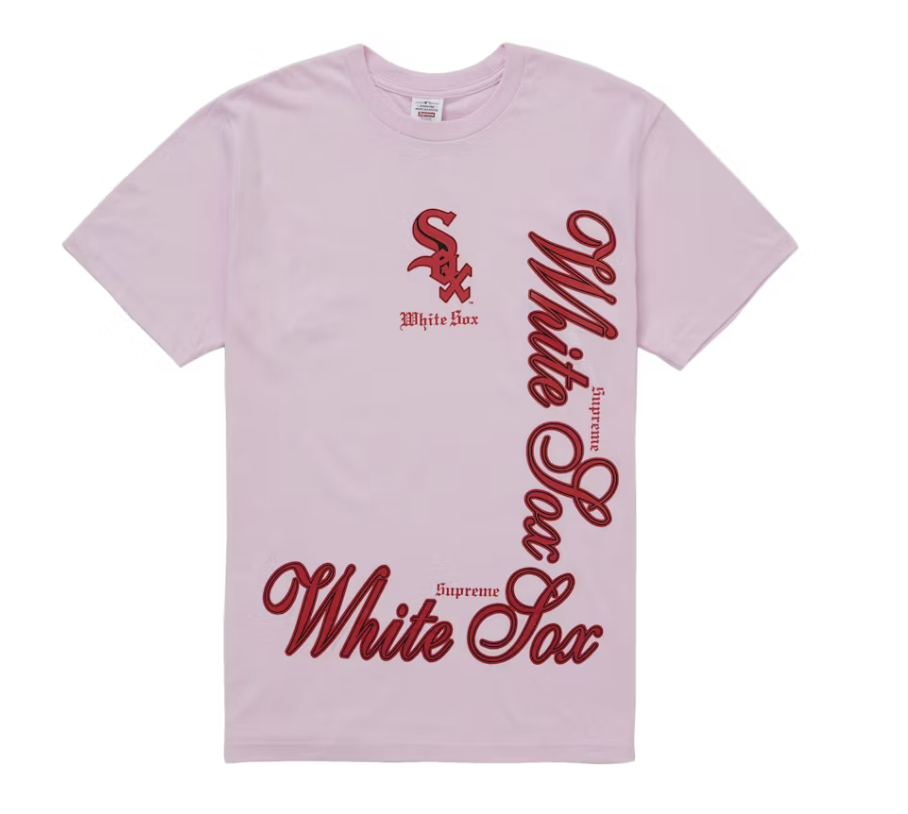 Supreme MLB Teams Sox Tee - Light Pink (FW25)