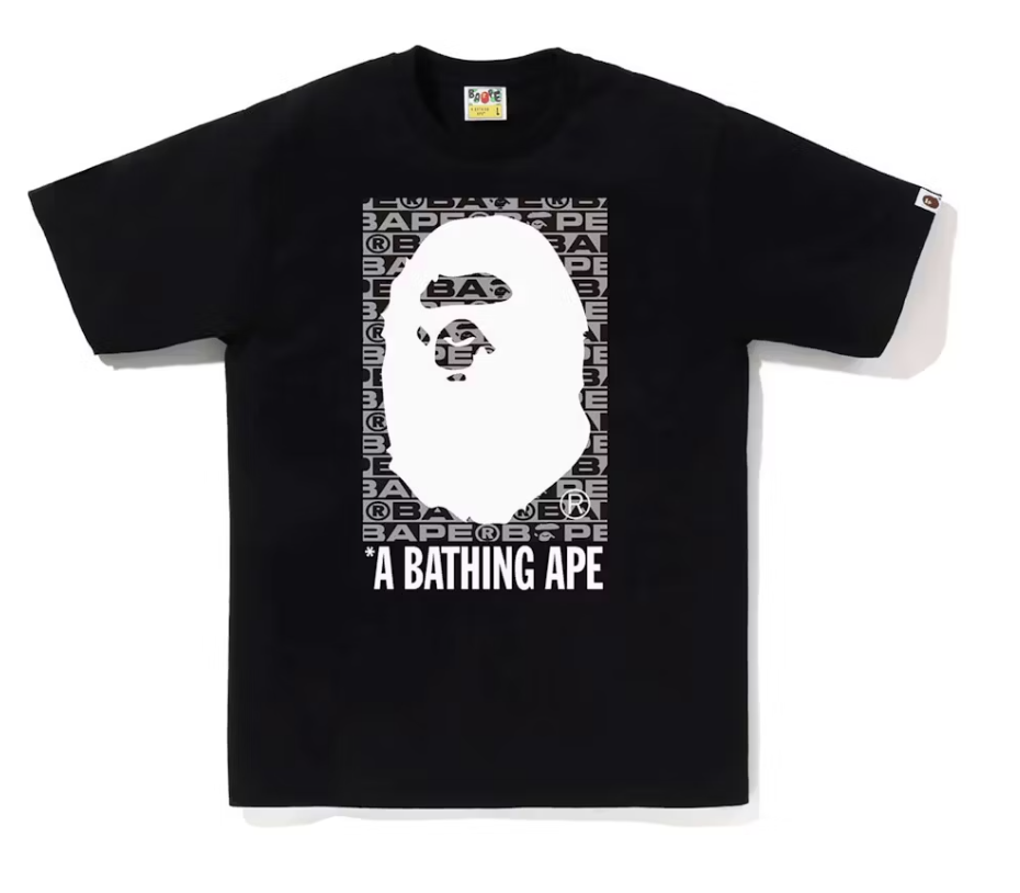 BAPE Lux Sport Pattern Box Ape Tee - Black