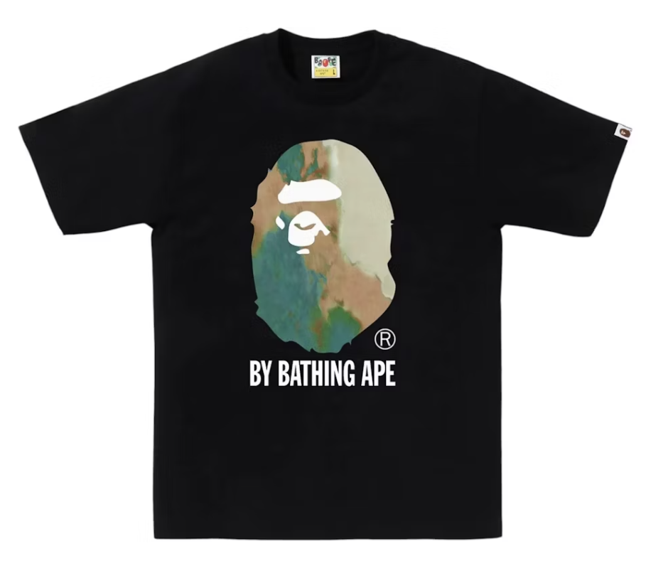 BAPE Tie Dye By Bathing Ape Tee - Black/Beige