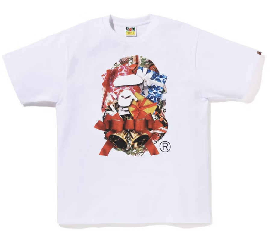 BAPE Christmas Ape Head Tee - White