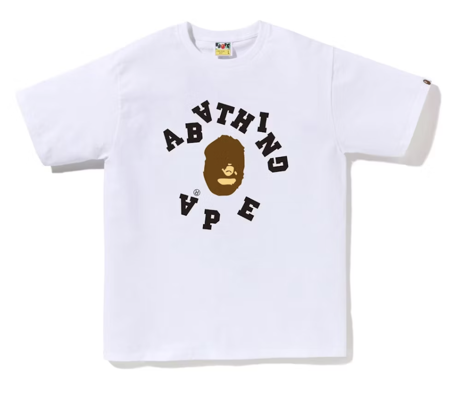 BAPE Broken College Tee - White