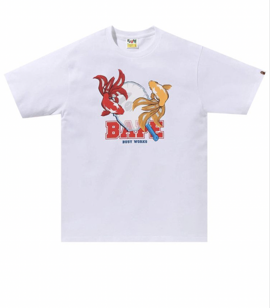 BAPE Goldfish Scooping Tee - White