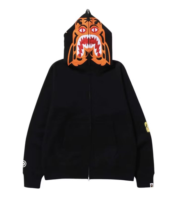 BAPE Tiger Full Zip Hoodie - Black