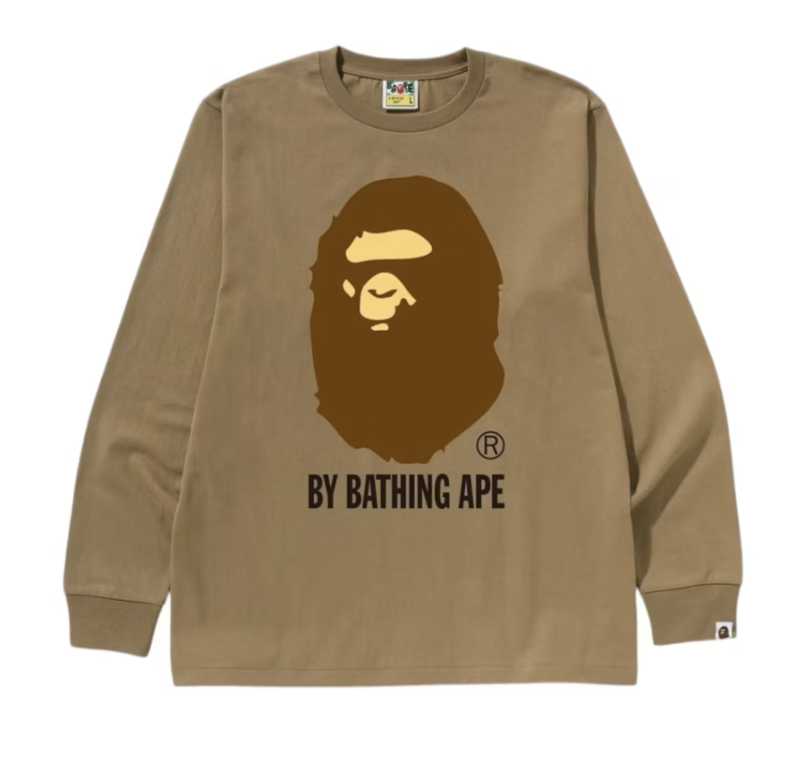 BAPE By Bathing Ape Longsleeve Tee - Beige