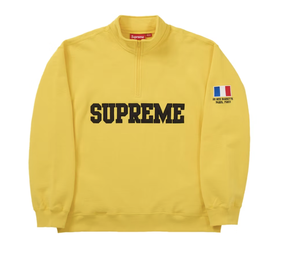 Supreme London Shop Flag Half Zip Pullover - Yellow (SS26)