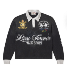 Vale "Blackrock Rugby" Black Longsleeve Tee