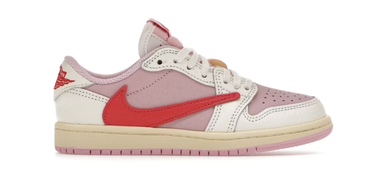 Jordan 1 Retro Low OG SP - Travis SCott Sail Tropical Pink (PS) (IQ7605-101)