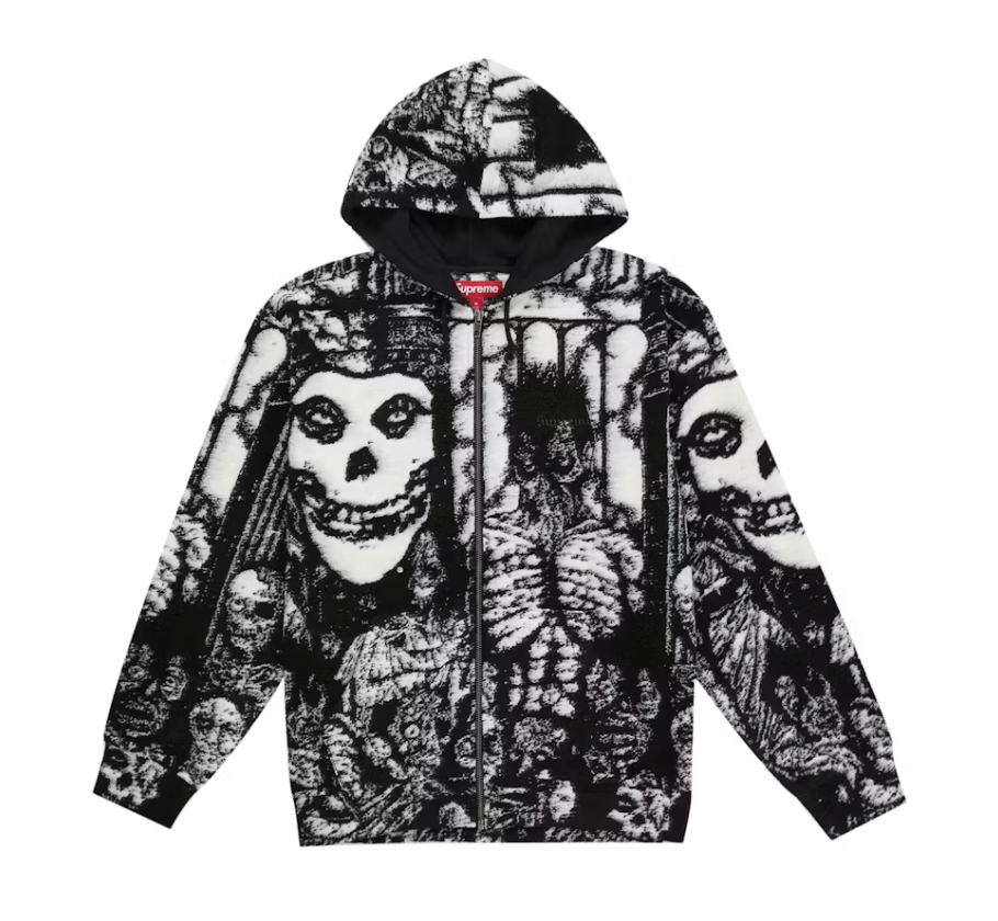 Supreme The Misfits Zip Up Hoodie - Black (SS26)