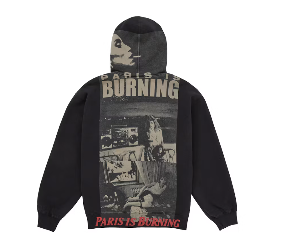 Supreme Paris Is Burning Zip Up Hoodie - Black (SS26)