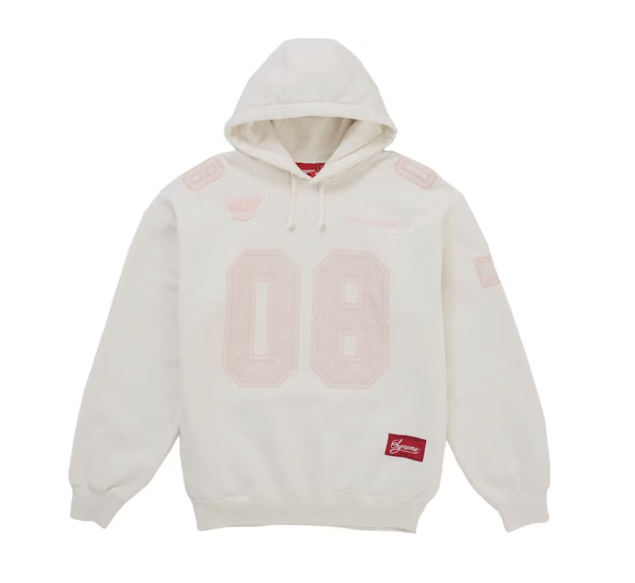 Supreme Football Jersey Hoodie - White (SS26)