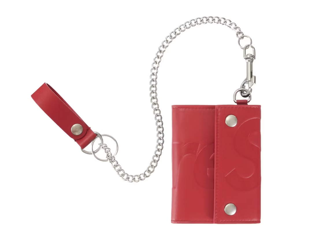 Supreme Leather Chain Wallet - Red (SS26)