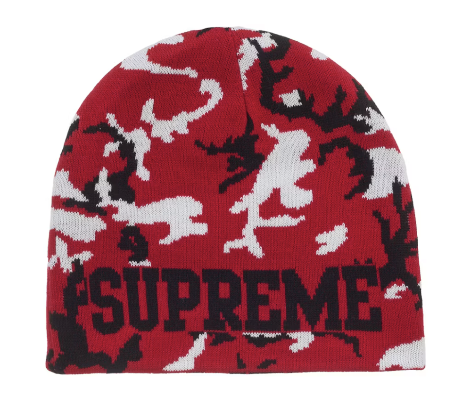 Supreme Reversible Camo Beanie - Red  (FW26)