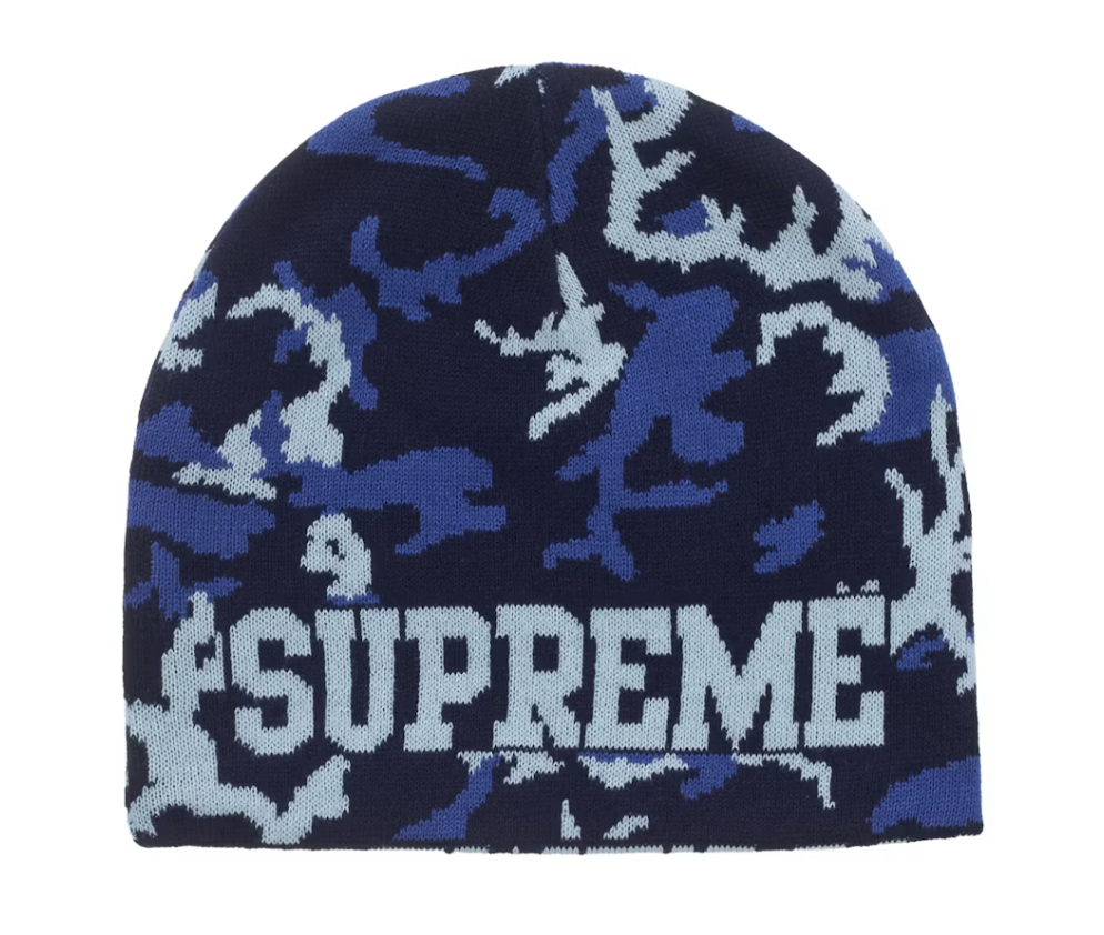 Supreme Reversible Camo Beanie - Blue  (FW26)