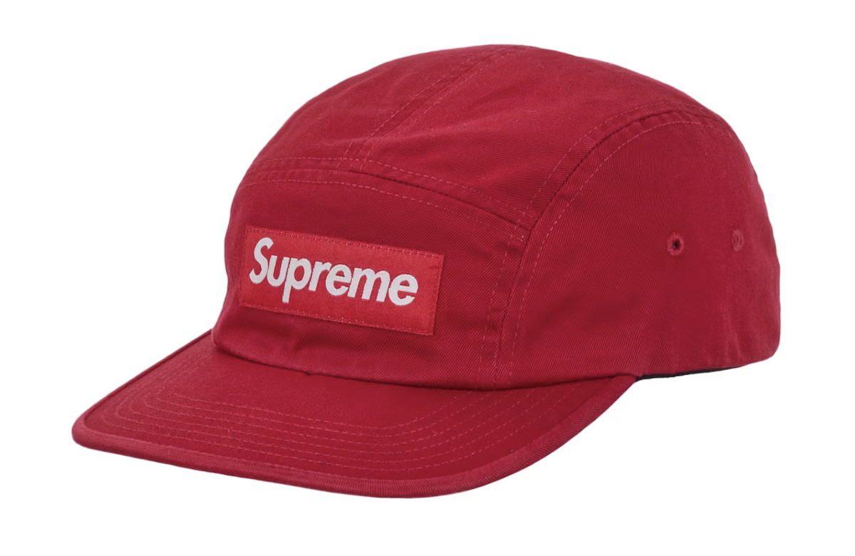 Supreme Washed Chino Twill Camp Cap - Red  (FW26)