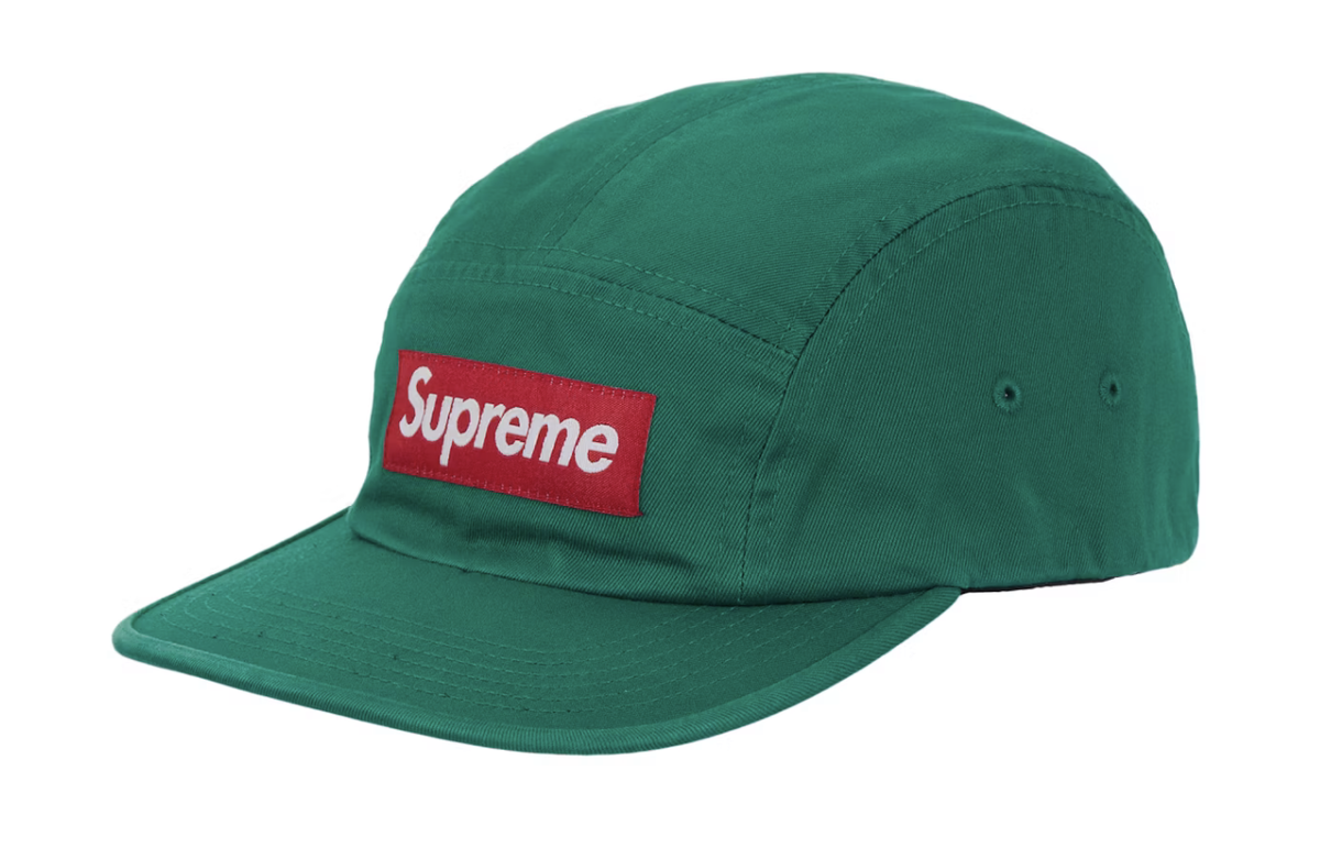 Supreme Washed Chino Twill Camp Cap - Green  (FW26)