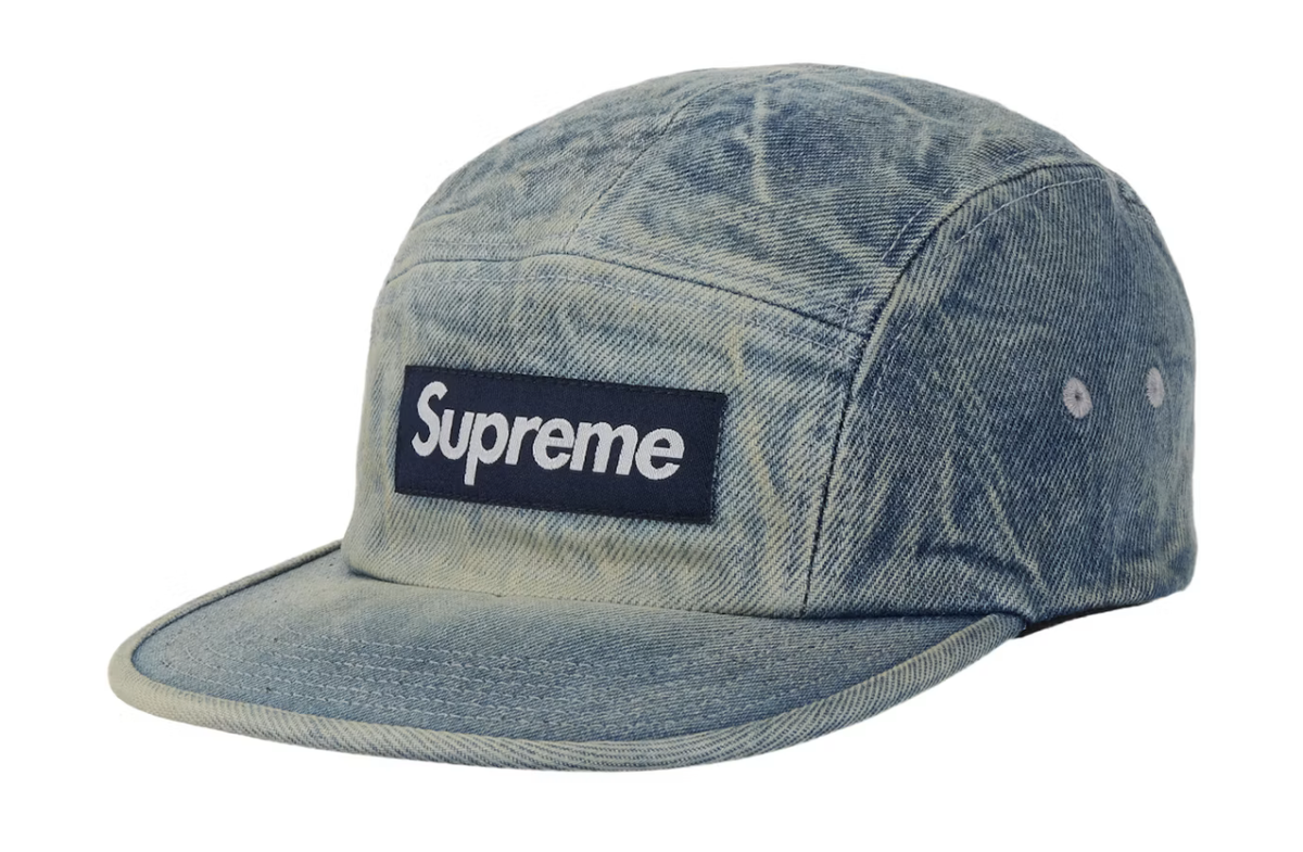 Supreme Washed Chino Twill Camp Cap - Blue Denim  (FW26)