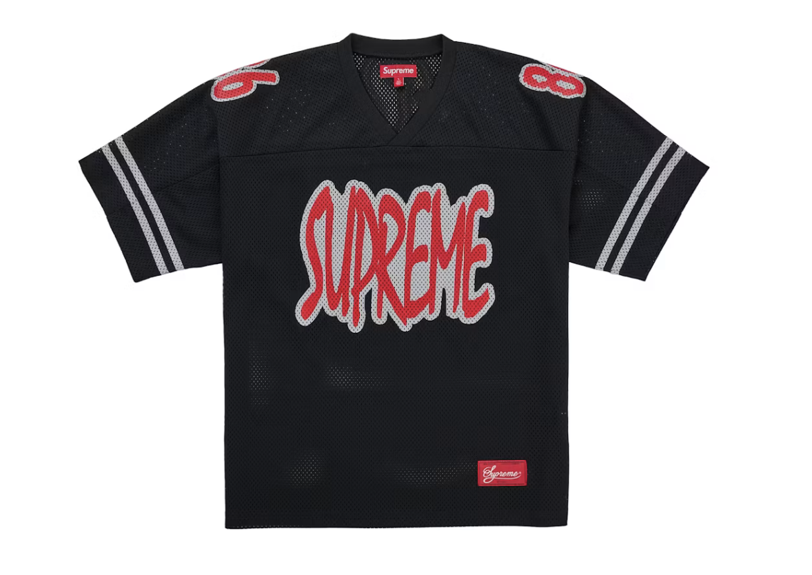 Supreme Reflective Football Jersey - Black (FW26)