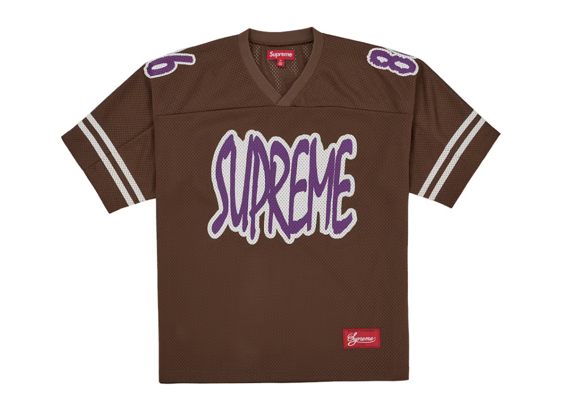 Supreme Reflective Football Jersey - Brown  (FW26)