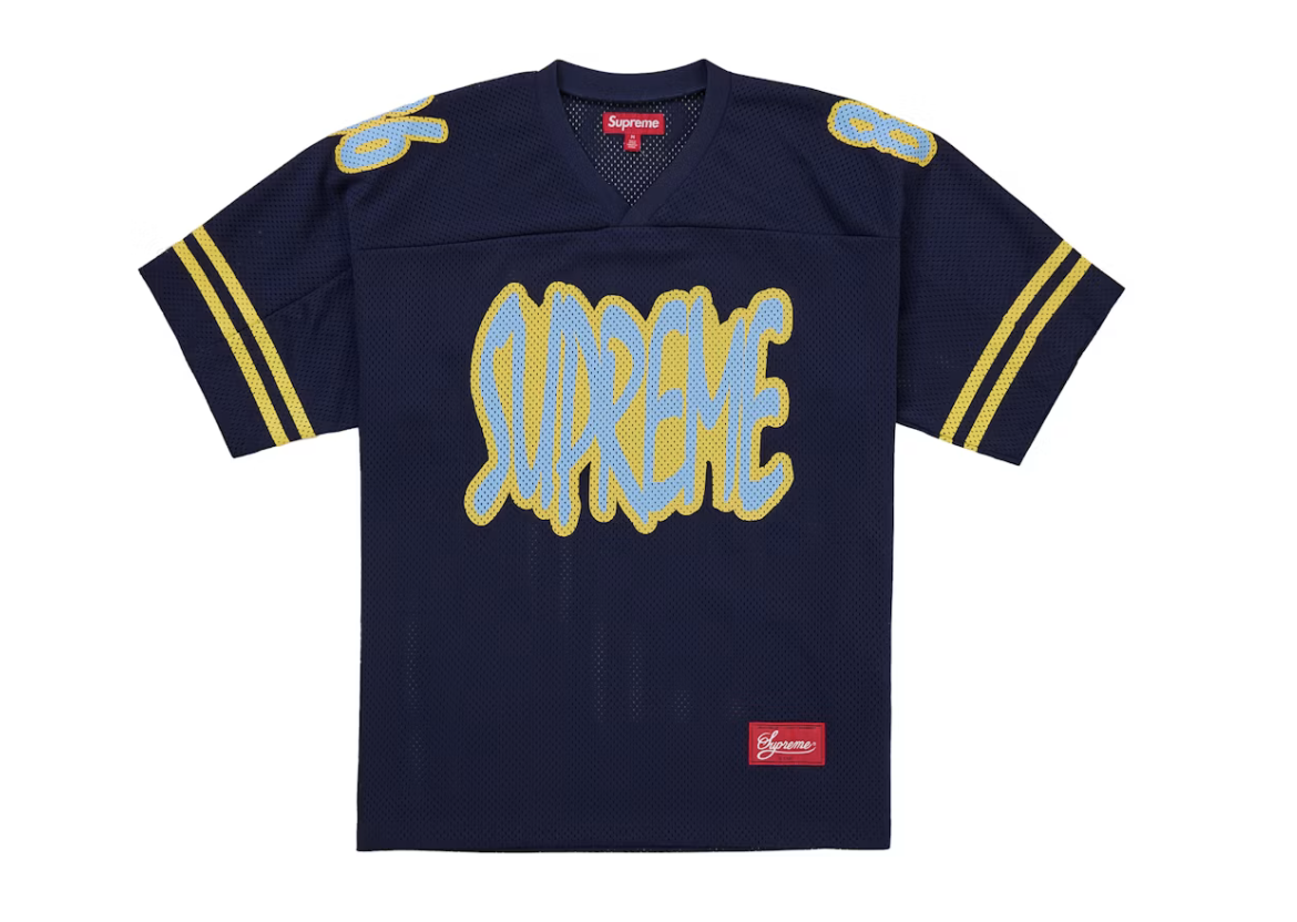 Supreme Reflective Football Jersey - Navy  (FW26)