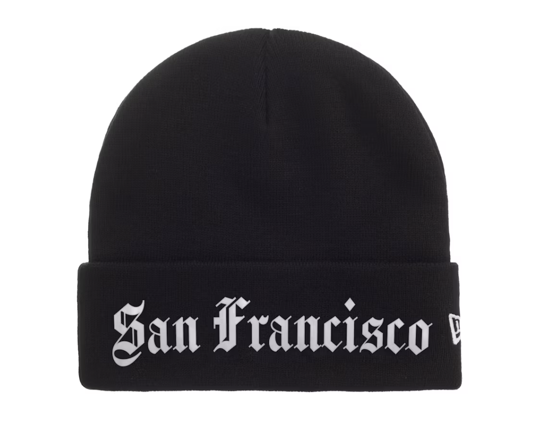 Supreme New Era Shop San Francisco Beanie - Black (FW26)