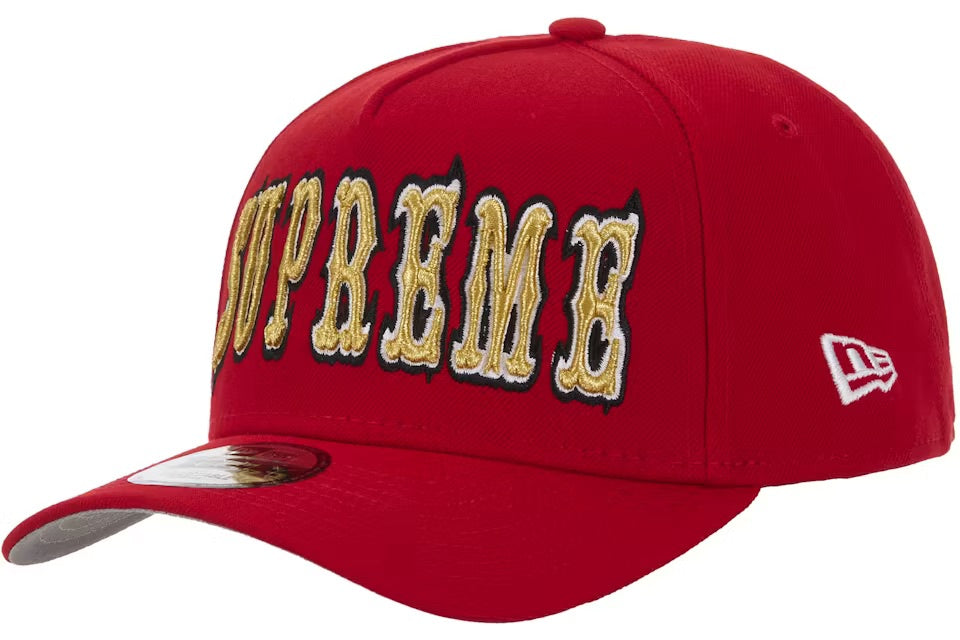 Supreme Gothic Outline New Era 59Fifty Snapback Hat - Red (SS26)