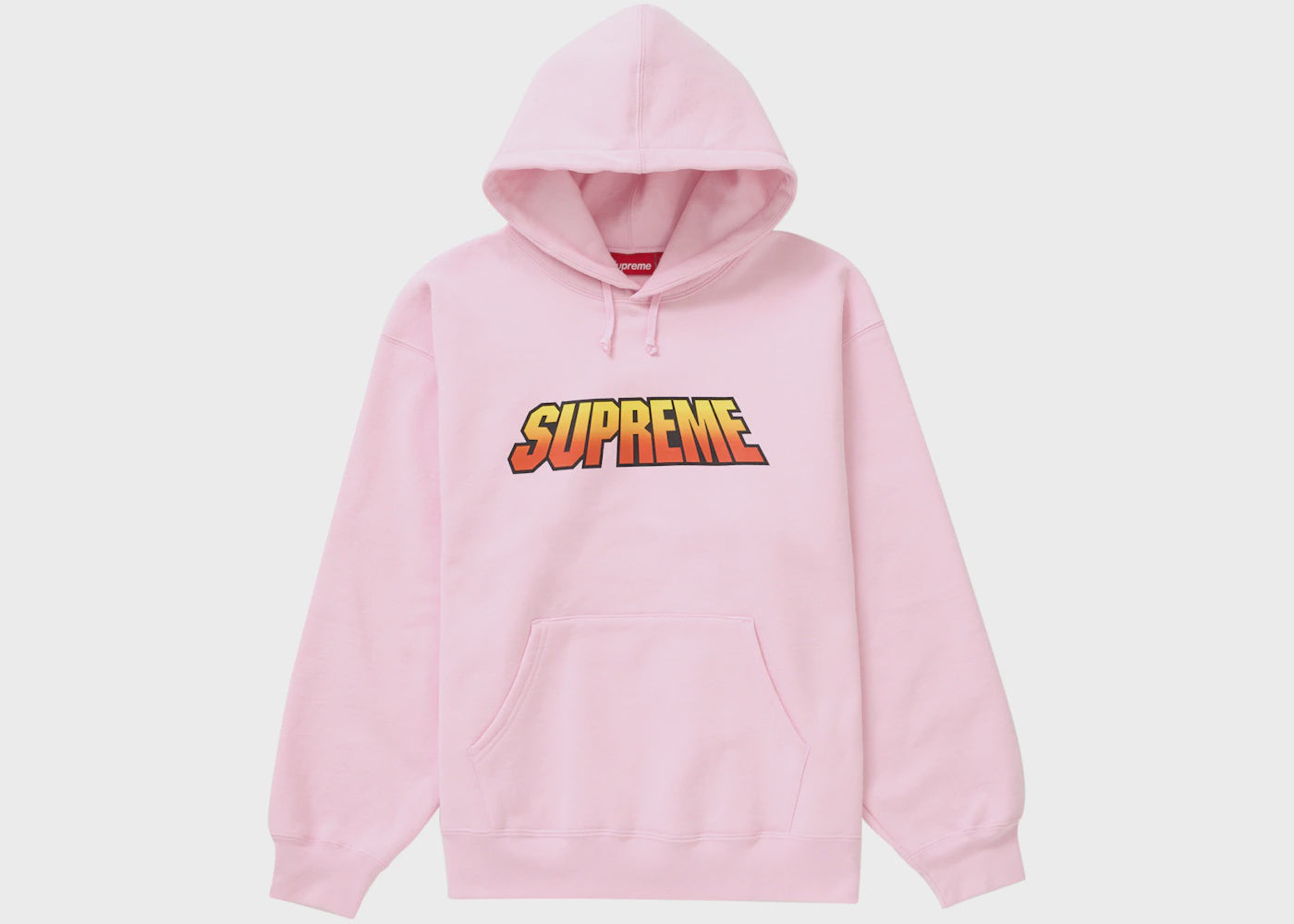 A close-up image of the Supreme Gradient Hoodie in Pink, featuring a stylish and modern design perfect for adding a pop of color to any outfit