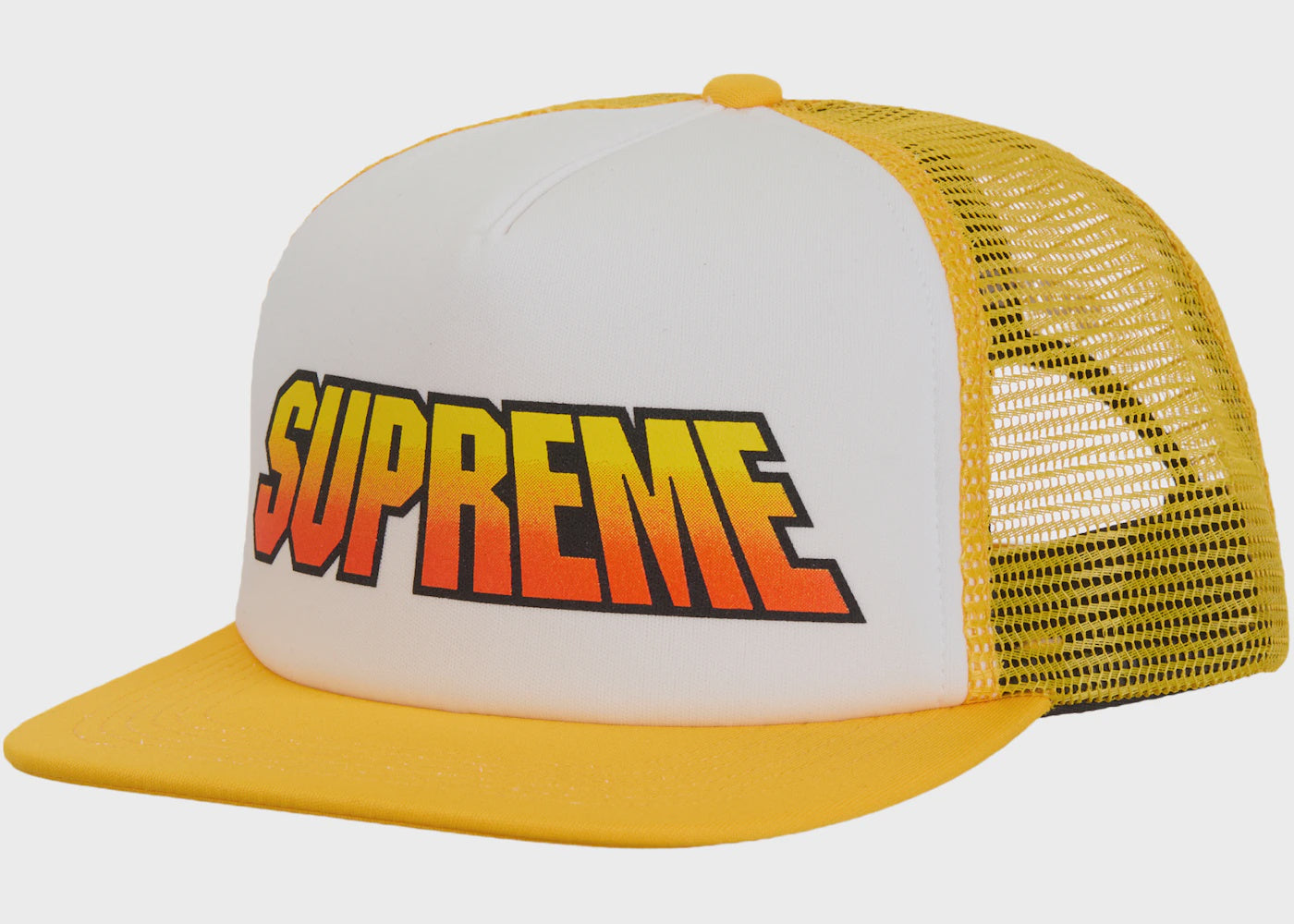 Gold Supreme Gradient Mesh Back 5-Panel hat with stylish design