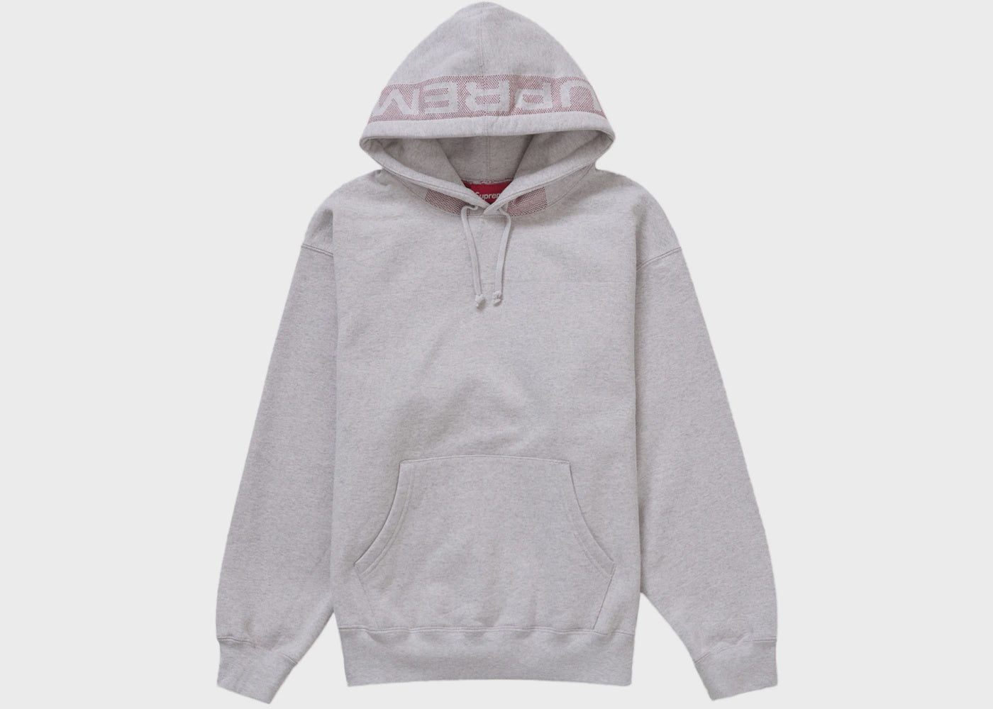 Supreme Jacquard Stripe Hoodie in Ash Grey (SS24) featuring unique striped design and comfortable fit