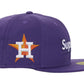 Supreme MLB Teams Box Logo New Era 59Fifty Fitted Hat - Purple (FW25)